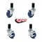 Service Caster 3.5 Inch Blue Polyurethane Swivel 1-5/8 Inch Expanding Stem Caster Brake, 2PK SCC-EX20S3514-PPUB-BLU-2-TLB-2-MTG47 - alternate 2